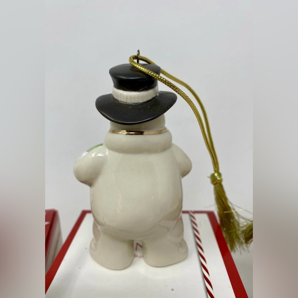 LENOX🎄HOLIDAY CHEER WITH BOXES🎄SET OF 3 PORCELAIN ORNAMENTS SANTA SNOWMAN ANGEL - Picture 10 of 16